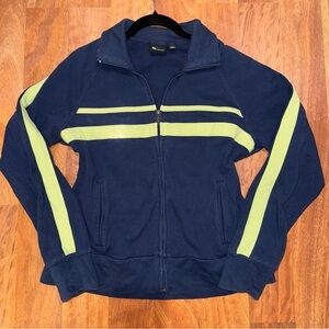 Tek Gear Y2K 90s vintage Navy and green Full-Zip track Jacket large